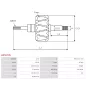 Rotor d’alternateurs pour MITSUBISHI A003TV0281, A3TV0281