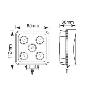 Faro da Lavoro 5 LED 15W 12/24 VOLT 975 LUMEN
