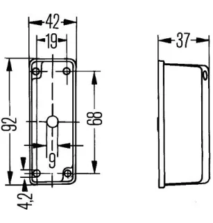 Luce d'ingombro Hella 2XS 005 020-001