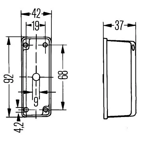 Feu encombrement hella 2XS 005 020-001