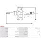 Rotor d’alternateurs pour ISKRA / LETRIKA AAK5592, AAK5736, AAK5745, AAK5746