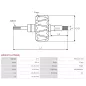 Rotor d’alternateurs pour ISKRA / LETRIKA 11203826, 11203883, 11203987, 11204234, 11204269, 11204489,