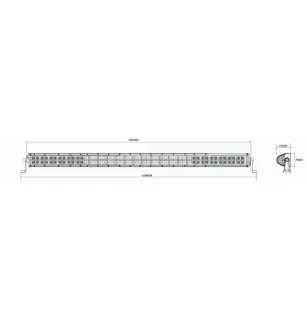 Rampa de Largo Alcance 96 LEDS 1344MM 21120 LUMENS 288W