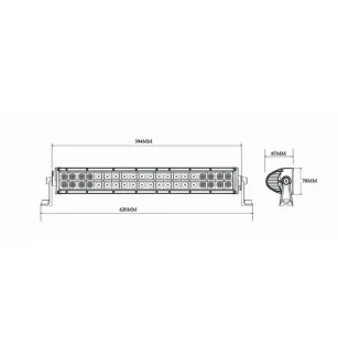 Long range ramp 40 LEDS 630MM 8800 LUMENS 120W