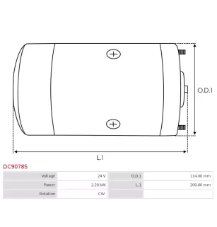 Moteur à courant continu ISKRA / LETRIKA pour 11.212.070,11.212.088,11.212.612,11.212.865,11.216.541,11.216.995,AMJ5178,AMJ5239