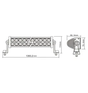 Rampa de Largo Alcance 100 LEDS 23300 LUMENS 300W