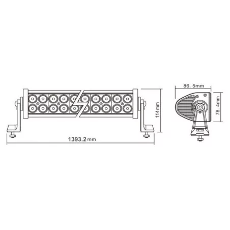 Rampe Longue Portée 100 LEDS 23300 LUMENS 300W