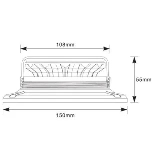 Baliza Giratoria Extra Plana 12 LEDS 12/24 VOLTIOS