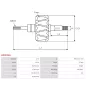 Rotor d’alternateurs pour FORD5 L3T10300CA, 5L3Z10346BA, 6L3T10300BA, 6L3Z10346BA, 6L8Z10346DA