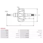 Rotor d’alternateurs pour ISKRA / LETRIKA 11201055 , 11201555