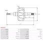 Rotor d’alternateurs pour ISKRA / LETRIKA AAK3139 , AAK3156 , AAK4128 , AAK4552 , AAK4569 , AAK4619