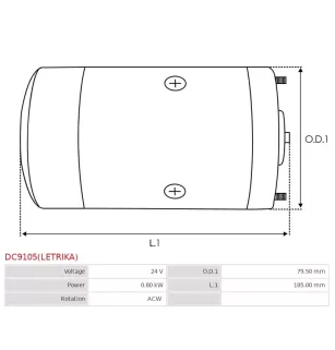 Moteur à courant continu ISKRA / LETRIKA 11.216.650 pour