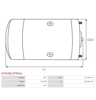 Moteur à courant continu premium ISKRA / LETRIKA 11.216.511 pour AMJ57