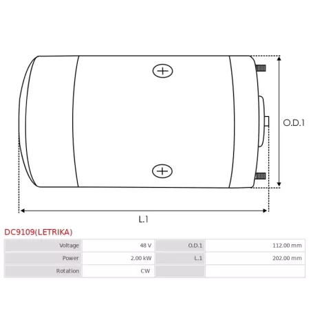 Moteur à courant continu premium ISKRA / LETRIKA 11.216.511 pour AMJ57