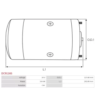 Moteur à courant continu Remplace AS-PL UD101981DC, PRESTOLITE MBD5112