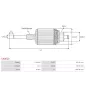 Induit démarreur pour BOSCH 0001410001 , 0001410002 , 0001410003 , 0001410004 , 0001410005