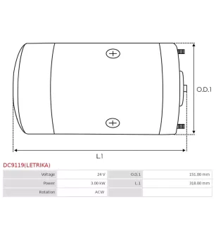 Moteur à courant ISKRA / LETRIKA AMP4537 pour11.212.643, 11.212.786