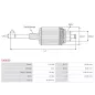 Induit démarreur pour BOSCH 0001219000 , 0001219001 , 0001219002 , 0001219003 , 0001219004 , 0001219005