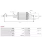 Induit démarreur pour BOSCH 0001402026 , 0001402027 , 0001402028 , 0001402029 , 0001402033 , 0001402036