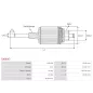 Induit démarreur pour BOSCH 0001204102 , 0001204103 , 0001211204 , 0001211205 , 0001211206