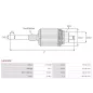 Induit démarreur pour BOSCH 0001371001, 0001371004, 0001371006, 0001371007, 0001371008