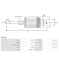 Induit démarreur pour BOSCH 0001223013, 0001223014