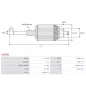 Induit démarreur pour BOSCH 0001223005, 0001223006