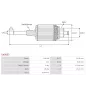 Induit démarreur pour BOSCH 0001106011, 0001106012, 0001106015, 0001106016, 0001106017