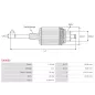 Induit démarreur pour BOSCH 0001137001, 0001137002, 0001137003, 0001137004, 0001137006