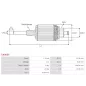 Induit démarreur pour BOSCH 0001115001, 0001115002, 0001115007, 0001115008, 0001115012