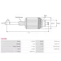 Induit démarreur pour BOSCH 0001109014, 0001109015, 0001109030, 0001109045, 0001109050