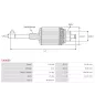 Induit démarreur pour BOSCH 0001109014, 0001109015, 0001109030, 0001109045, 0001109050