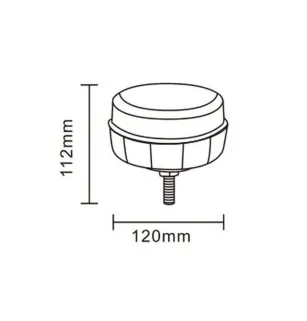 8 LED Rundumkennleuchte zum Anschrauben