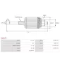 Induit démarreur pour BOSCH 0001107401, 0001107402, 0001107403, 0001107404, 0001107405