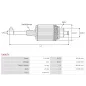 Induit démarreur pour BOSCH 0001364300, 0001364301, 0001364400, 0001364402