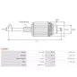 Induit démarreur pour BOSCH 0001211221, 0001211222, 0001211251, 0001211252, 0001211253