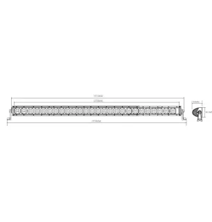 Combo-Rampe mit großer Reichweite und 25 LEDs aus Aluminium mit 10.000 Lumen