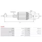 Induit démarreur pour BOSCH 0001363101, 0001363102