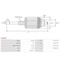 Induit démarreur pour BOSCH 0001369001, 0001369002, 0001369003, 0001369005