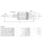 Induit démarreur pour BOSCH 0001223018, 0001223019