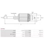 Induit démarreur pour BOSCH 0001148003, 0001148009, 0001148010