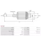 Induit démarreur pour BOSCH 0001110003, 0001110017, 0001110060