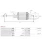 Induit démarreur pour BOSCH 0001110007, 0001110025, 0001110066, 0001110072