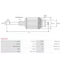 Induit démarreur pour BOSCH 0001212002, 0001212003, 0001212004, 0001212005