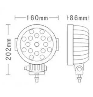 Faro da lavoro tondo 17 LED PRO 3825 LUMENS 12/24 VOLT