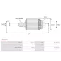 Induit démarreur pour BOSCH 0001170607, 0001170610, 0001170616, 0001170617