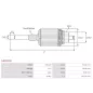 Induit démarreur pour BOSCH 0001106405, 0001120402, 0001120403, 0001120407