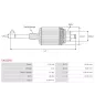 Induit démarreur pour BOSCH 0001142001, 0001147408