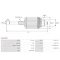 Induit démarreur pour BOSCH 0001106014