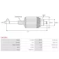 Induit démarreur pour BOSCH 0001139071, 0001139408